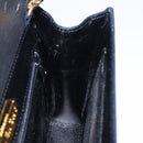 GIVENCHY Shoulder Bag Leather Navy Gold Auth bs28140-18