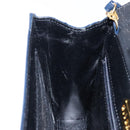 GIVENCHY Shoulder Bag Leather Navy Gold Auth bs28140-19