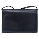 GIVENCHY Shoulder Bag Leather Navy Gold Auth bs28140-3