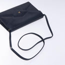 GIVENCHY Shoulder Bag Leather Navy Gold Auth bs28140-7