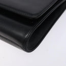 GIVENCHY Shoulder Bag Leather Black Gold Auth bs28141-10