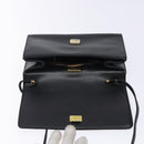GIVENCHY Shoulder Bag Leather Black Gold Auth bs28141-15