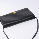 GIVENCHY Shoulder Bag Leather Black Gold Auth bs28141-6