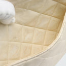 CHANEL Matelassé Chain Schoudertas Lamsleer Wit Goudkleurige CC Auth bs28144-25