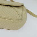 BALLY Shoulder Bag Leather Beige Gold Auth bs28149-15