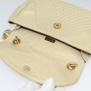 BALLY Shoulder Bag Leather Beige Gold Auth bs28149-10