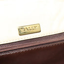 BALLY Shoulder Bag Leather Beige Gold Auth bs28149-18