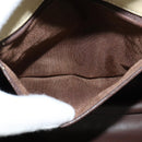 BALLY Shoulder Bag Leather Beige Gold Auth bs28149-21