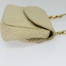 BALLY Shoulder Bag Leather Beige Gold Auth bs28149-4