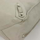 BALENCIAGA The Paper Hand Bag Leather 2way Gray Silver Auth bs28150-11