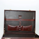 BALLY Trunk Leather Brown Gold Auth bs28152-9