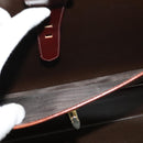 BALLY Trunk Leather Brown Gold Auth bs28152-22