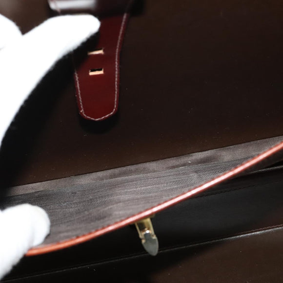 BALLY Trunk Leather Brown Gold Auth bs28152