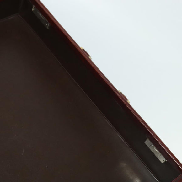 BALLY Trunk Leather Brown Gold Auth bs28152