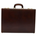 BALLY Trunk Leather Brown Gold Auth bs28152-2