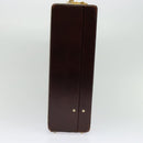 BALLY Trunk Leather Brown Gold Auth bs28152-3