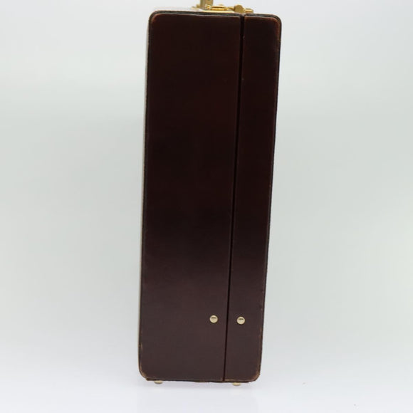 BALLY Trunk Leather Brown Gold Auth bs28152