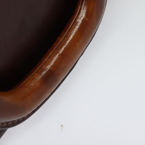 BALLY Trunk Leather Brown Gold Auth bs28152