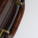 BALLY Trunk Leather Brown Gold Auth bs28152-14