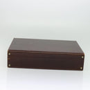 BALLY Trunk Leather Brown Gold Auth bs28152-5