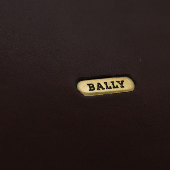 BALLY Trunk Leather Brown Gold Auth bs28152