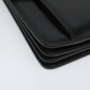 Gianni Versace Business Bag Leather Black Silver Auth bs28153-10