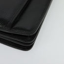 Gianni Versace Business Bag Leather Black Silver Auth bs28153-11