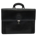 Gianni Versace Business Bag Leather Black Silver Auth bs28153-2