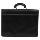 Gianni Versace Business Bag Leather Black Silver Auth bs28153-3