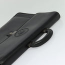 Gianni Versace Business Bag Leather Black Silver Auth bs28153-6