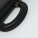 Gianni Versace Business Bag Leather Black Silver Auth bs28153-7
