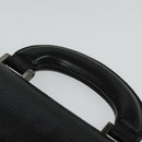 Gianni Versace Business Bag Leather Black Silver Auth bs28153-8