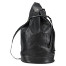 HERMES Shoulder Bag Leather Black Gold Auth bs28154V-1