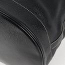 HERMES Shoulder Bag Leather Black Gold Auth bs28154V-12