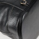 HERMES Shoulder Bag Leather Black Gold Auth bs28154V-13