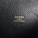 HERMES Shoulder Bag Leather Black Gold Auth bs28154V-16