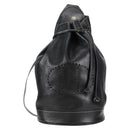 HERMES Shoulder Bag Leather Black Gold Auth bs28154V-2