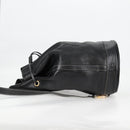 HERMES Shoulder Bag Leather Black Gold Auth bs28154V-4