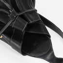 HERMES Shoulder Bag Leather Black Gold Auth bs28154V-6