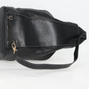 HERMES Shoulder Bag Leather Black Gold Auth bs28154V-7