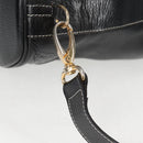 HERMES Shoulder Bag Leather Black Gold Auth bs28154V-8