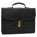 BALENCIAGA Business Bag Leather Black Gold Auth bs28157-1