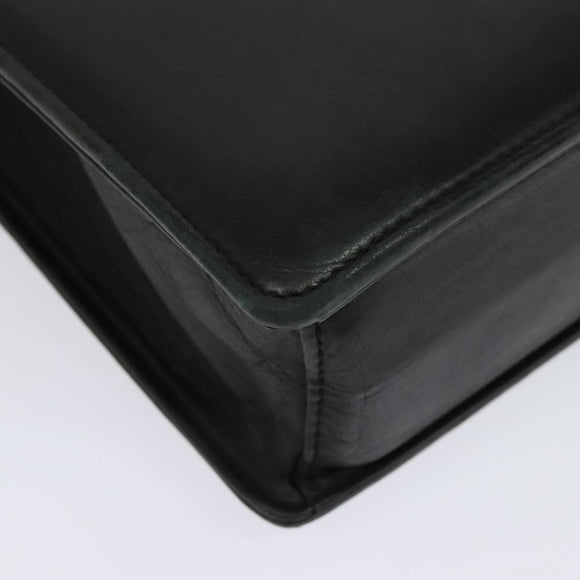 BALENCIAGA Business Bag Leather Black Gold Auth bs28157