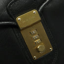BALENCIAGA Business Bag Leather Black Gold Auth bs28157-15