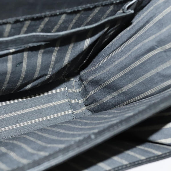 BALENCIAGA Business Bag Leather Black Gold Auth bs28157