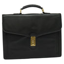 BALENCIAGA Business Bag Leather Black Gold Auth bs28157-2