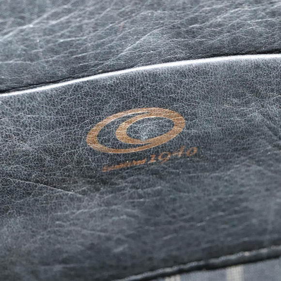 BALENCIAGA Business Bag Leather Black Gold Auth bs28157