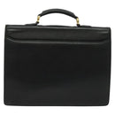 BALENCIAGA Business Bag Leather Black Gold Auth bs28157-3