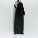 BALENCIAGA Business Bag Leather Black Gold Auth bs28157-4