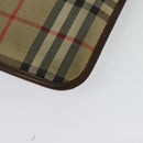 Burberrys Nova Check Clutch Bag Canvas Beige Auth bs28158-11